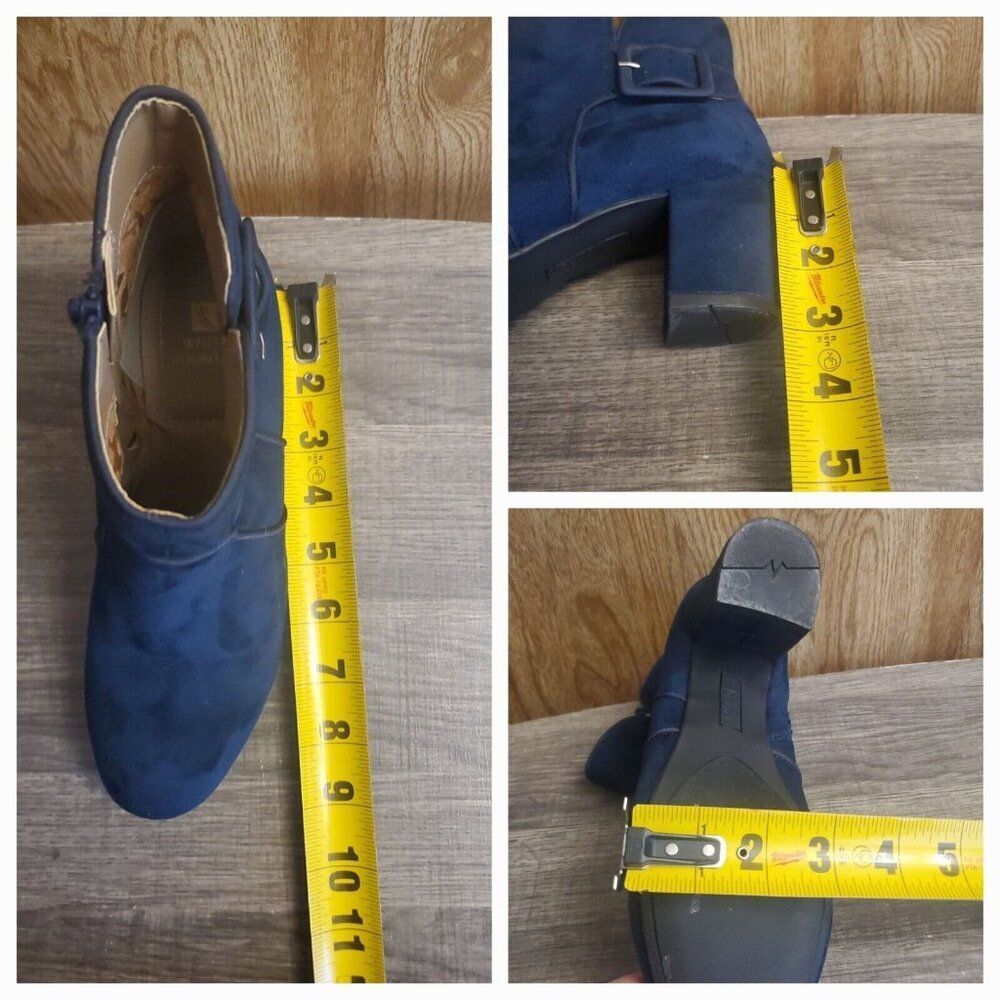 White Mountain Calisi Blue Buckle Booties Shoes Womens Size 6.5 - Picture 10 of 10